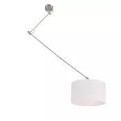 Jeklena viseča svetilka z odtenkom 35 cm bela nastavljiv - Blitz