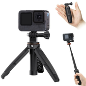 K&F MS03 Selfie Stick Desktop Stand For Gopro, Action, And Insta Black Orange