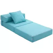 Homestar Sedežna postelja 2v1 Zložljivi stol postelja 70x70x61 cm Modra