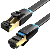 Ethernet RJ45 Flat mrežni kabel Vention IKCBG, Cat.8, U/FTP, 1.5m (Black)
