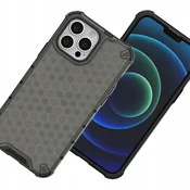 HURTEL Ovitek Honeycomb z gel okvirjem za iPhone 13 Pro črne barve