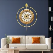 WALLXPERT Dekorativni metalni zidni sat Mclock 00125 zlatna boja