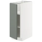 METOD Podni element s policama, bela/Nickebo mat sivozelena, 30x60 cm