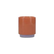 Oranžna/vijolična skodelica iz kamenine 130 ml Duo – ONA