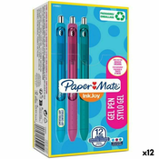 Olovka s gelom Paper Mate Inkjoy TK12 Turkizno Fuksija 0,7 mm (12 kom.)