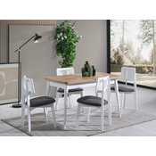 HANAH HOME Trpezarijski sto i stolice Milla White Natural