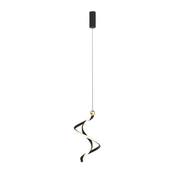 LED luster na sajli COLIA LED/19W/230V crna/zlatna