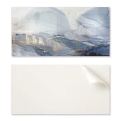 shumee Vinilna stenska poslikava za hodnik 120x60 cm Abstraktna pokrajina v odtenkih