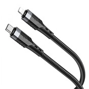 Borofone USB - C - Lightning kabel - 1,2 m - črn KP23475