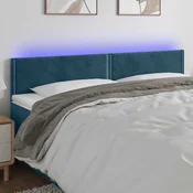 vidaXL vidaXL LED posteljno vzglavje temno modro 160x5x78/88 cm žamet, (20954113)