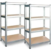 shumee Kovinski skladiščni regal, set 2, 180 x 90 x 40 cm Plonos PL-702