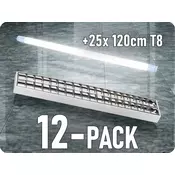 GTV 12 kos LED luč RASTRO [GT-LE120JN-01] + 25 kos LED cev 120cm - znižan paket! Barva světla: Dnevna bela [216761]