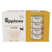 Applaws Chicken Selection Konzerva za macke, pileci izbor u juhi 24 x 70 g