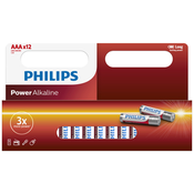 PHILIPS BATERIJA - AAA POWER ALKALINE BLISTER 12 KOS (LR03)