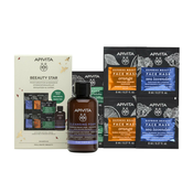 Apivita Promo set 3 maske za lice + Pena za cišcenje lica, 75 ml
