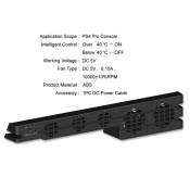 Cooler DOBE TP4-831 za PS4 Pro crni