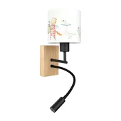 Brilagi - LED fleksibilna lampa BOBO WOOD 1xE27/25W/230V + LED/3W hrast/crna/bela/životinjski dezen