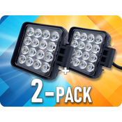 KAMAR LED delovna luč s stikalom, kvadratna, 16xLED/2-PACK! [L0161]