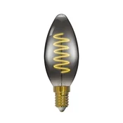 Arcchio LED svečka, E14, 4,9 W, dimno siva, 1800 K - sivo-dimno - Steklo