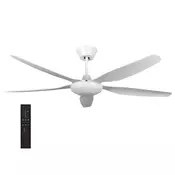 PROSTO beli plafonski ventilator 137cm, 5 elisa