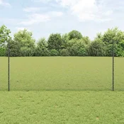 Zatvorena žicana ograda s postovima 10 x 1,2 m Siva Mreža