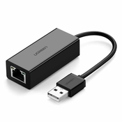Ugreen CR110 omrežni adapter USB 2.0 - RJ45, črna