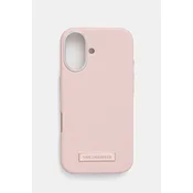 shumee Ovitek Karl Lagerfeld FW Metal Plate MagSafe za iPhone 16 (roza)