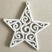 Božicna Zvijezda 10 cm 2kom/set bijela