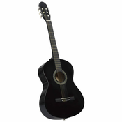 Klasicna gitara za pocetnike crna 4/4 39 od drva lipe