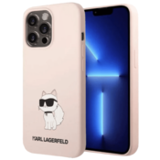 Karl Lagerfeld Ovitek Karl Lagerfeld Choupette - silicon pink za iPhone 13 Pro (KLHCP13LSNCHBCP)