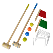 Drveni kriket Outdoor Croquet Eichhorn s 2 palice i lopticama