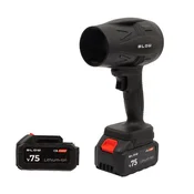 Blow CB Turbo akumulatorski brezžični puhalnik/pihalnik, 1000W moč, 130.000RPM motor, 2x 50.4Wh 21V 2.4Ah polnilna baterija, univerzalna uporaba, nastavljiv pretok zraka, ABS, +dodatna oprema, črn