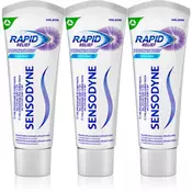 Sensodyne Rapid zobna pasta za občutljive zobe 3x75 ml