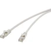 Renkforce Renkforce RF-4541484 RJ45 omrežni kabel\, Patch kabel CAT 5e F/UTP 0.25 m siva z zaščitnim zapornim zatičem 1 kos, (20418551)