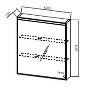 TOD 60 (crna) - WC kutija s led svjetiljkom, prekidacem (SW), uticnicom (S)   (EAN: 3838987528852)