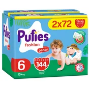 Pelene gace Pufies Fashion - Extra Large, velicina 6, 15+ kg, 144 komada, Mega Pack 2
