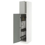 METOD Visoki element-ostava, bela/Havstorp svetlosiva, 40x60x200 cm