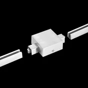 FISCHER & HONSEL Sredinski podajalnik za tirni sistem HV-track4 m6 - Sodobni - mat nikelj - Kovina