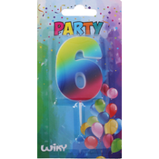 Party svijeca broj 6 Rainbow