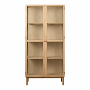 Vitrina iz masivnega hrasta 190x90 cm Elba – Unique Furniture