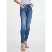 Blue Womens Skinny Fit Jeans Guess Shape Up
