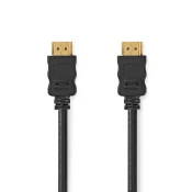 Nedis High Speed HDMI kabel z ethernetom | Priključek HDMI | Priključek HDMI | 4K@60Hz | ARC | 18 Gbps | 5,00 m | Okrogla | PVC | Črna | Škatla