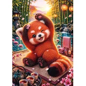 Trefl - Puzzle Premium Plus – Preobilje ljubkosti: očarljiva rdeča panda - 500 kosov
