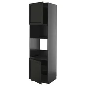 METOD Visoki element za ugradne uredaje, Crnosiva/Lerhyttan crno bajcovano, 60x60x220 cm