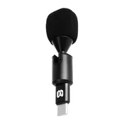 OEM Mikrofon za pametni telefon, USB-C priključek, vrtljiv z vetrobranskim steklom - črn, (5000232157)