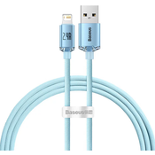Kabel Baseus Crystal Shine USB na iP kabel, 2,4A, 1,2m (plavi)
