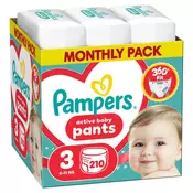 Pampers pants pelene monthly S3, 6-11kg 210 kom