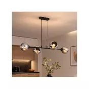 Brilagi - Luster na sajli 4xE27/60W/230V crna/dimljeno-siva