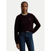 Polo Ralph Lauren Pulover 211A91216013 Vijolična Straight Fit