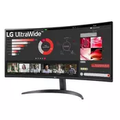 Monitor 34 LG 34WR50QK-B VA 3440x1440/100Hz/5ms/2xHDMI/DP/zakrivljen